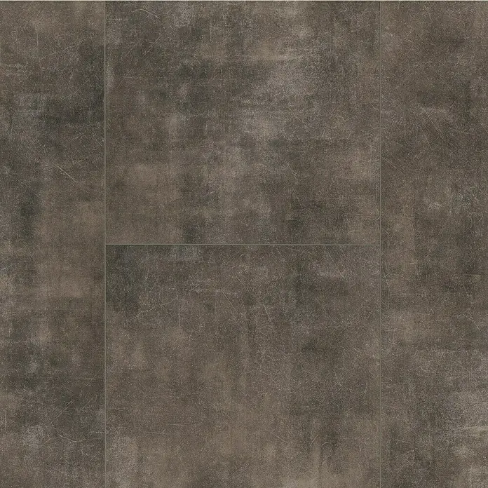 Parador Vinylboden Basic 5.3 - Mineral black, Fliese, 914 x 457 x 5,3 mm - Nahaufnahme von braunen Bodenfliesen mit rustikaler Textur.