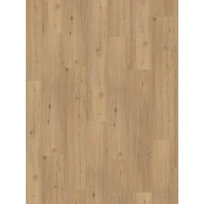 Parador Vinylboden Classic 2030 - Eiche geschliffen Holzstruktur, Landhausdiele, 1.207 x 216 x 9,6 mm - Nahaufnahme von hellbraunem Laminatboden. Das Muster ahmt natürliches Holz mit subtilen Maserungen und Texturen nach und sorgt für Wärme.