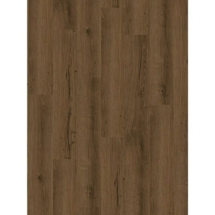 Parador Vinylbodenmuster Basic 30 Eiche Cambridge geräuchert Gebürstete Struktur - 200 x 216 x 9,4 mm, Landhausdiele - Holzstrukturierter Bodenbelag in warmen Brauntönen, ideal für gemütliche Innenräume.