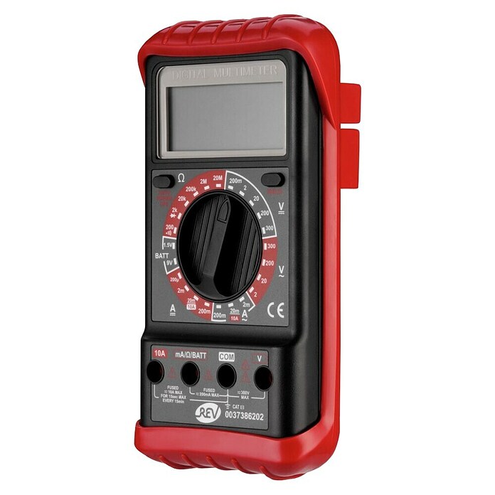 REV Digitalni multimeter CAT III  (Merilno območje izmenične električne napetosti: 2 V - 300 V) | 3459 - Mess und Wiegetechnik | CBMC - Elektronikartikel | CBM - Elektroartikel | CB - Elektroinstallation | C - Elektro | BAUHAUS