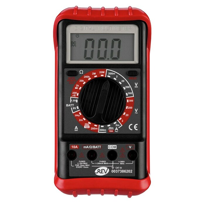 REV Digitalni multimeter CAT III  (Merilno območje izmenične električne napetosti: 2 V - 300 V) | 3459 - Mess und Wiegetechnik | CBMC - Elektronikartikel | CBM - Elektroartikel | CB - Elektroinstallation | C - Elektro | BAUHAUS