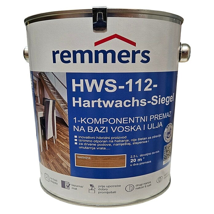 Remmers Bezbojni lak na bazi voska i ulja  (Bezbojna, Mat, 2,5 l) | BAUHAUS
