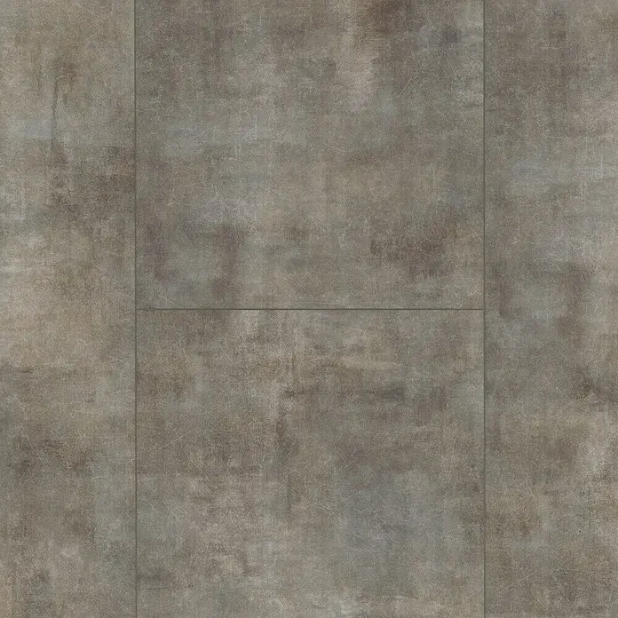 Parador Vinylboden Basic 5.3 - Mineral Grey, Fliese, 914 x 457 x 5,3 mm - Nahaufnahme von strukturierten Bodenfliesen in Grau. Eine moderne und elegante Bodenlösung für Innenräume.