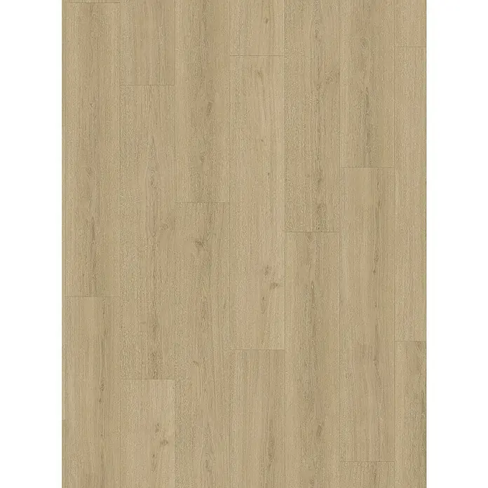 Parador Vinylbodenmuster Basic 30 Eiche Regent beige Gebürstete Struktur - 200 x 216 x 9,4 mm, Landhausdiele - Nahaufnahme von hellem Holzlaminatboden mit Maserung und Fugen, ideal für moderne Innenräume.