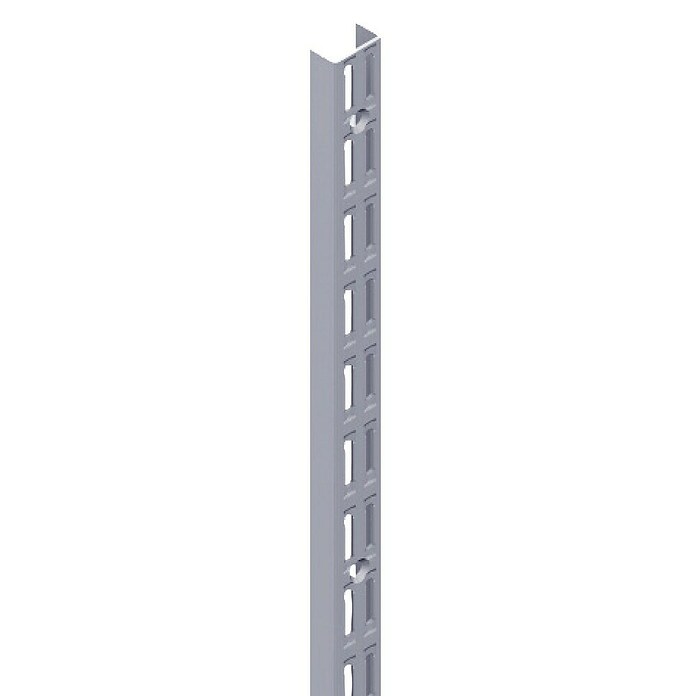 Element System Classic Wandschiene EL 32 (Passend für: Träger mit Raster 32 mm, Länge: 22 cm, Zweilochsystem, Weiß/Aluminium)