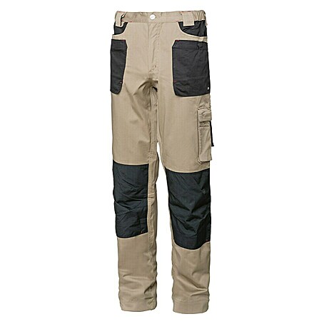 Industrial Starter Pantalones de trabajo Stretch (Caballeros, S, Beige/Negro)