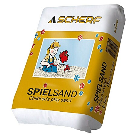 Scherf Kinderspielsand Miami-Weiß (Sand, Körnung: 0 mm - 1 mm, Weiß, 15 kg)