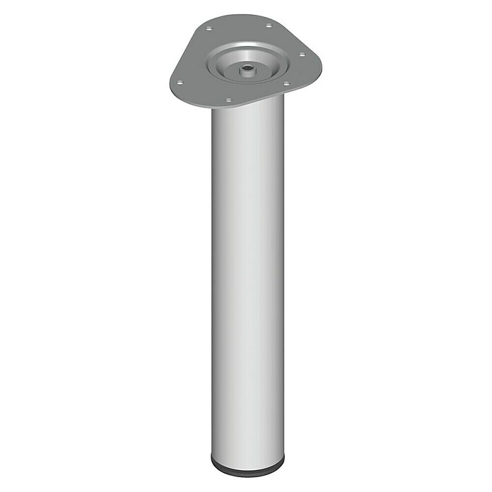 Element System Möbelfuß (Ø x L: 60 x 400 mm, Traglast: 75 kg, Farbe: Weiß/Aluminium)