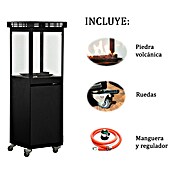Nora Flames Estufa de exterior de gas Mavros (8 kW, Altura: 128,5 cm, Negro) | BAUHAUS