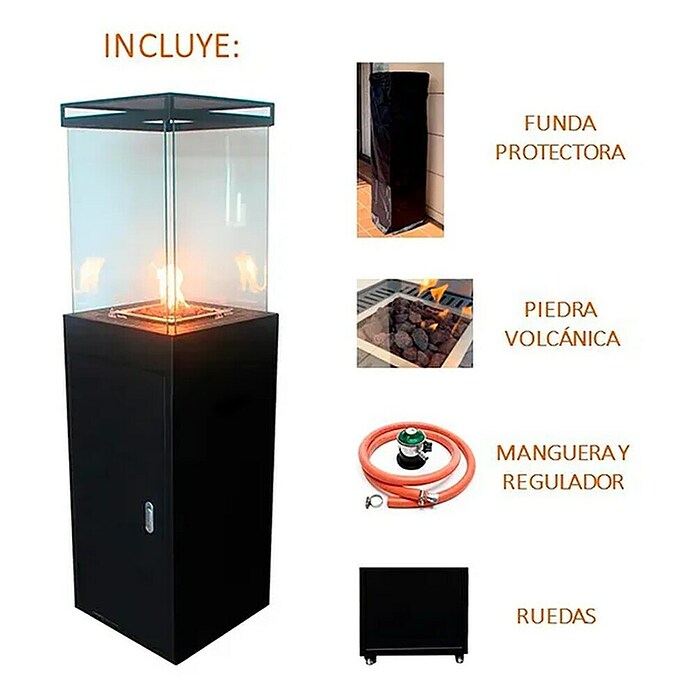 Nora Flames Estufa de exterior Babel (10 kW, Altura: 155 cm) | BAUHAUS