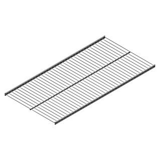 Element System Twin Drahtboden Vario (80 x 30 cm, Geeignet für: Twin Drahtbodenträger, Weiß/Aluminium)