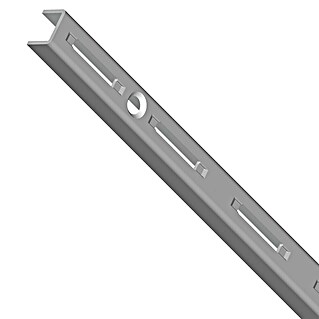 Element System Wandschiene EL 50 (Länge: 50 cm, Weiß/Aluminium, Passend für: Träger mit Raster 50 mm, Einlochsystem)