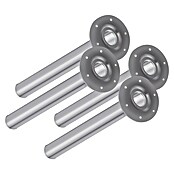 Element System Möbelfuß-Set (Ø x L: 50 x 710 mm, Weiß/Aluminium, Traglast: 50 kg, 4 Stk.)
