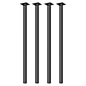 Element System Möbelfuß-Set Burgund (Ø x L: 30 x 700 mm, Farbe: Schwarz, Traglast: 50 kg, 4 Stk.)