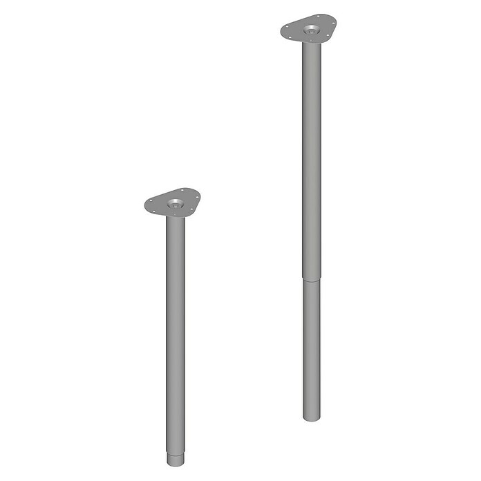 Element System Teleskop-Möbelfuß Expand (Durchmesser: 50 mm, Verstellbar: 800 - 1.200 mm, Aluminium)