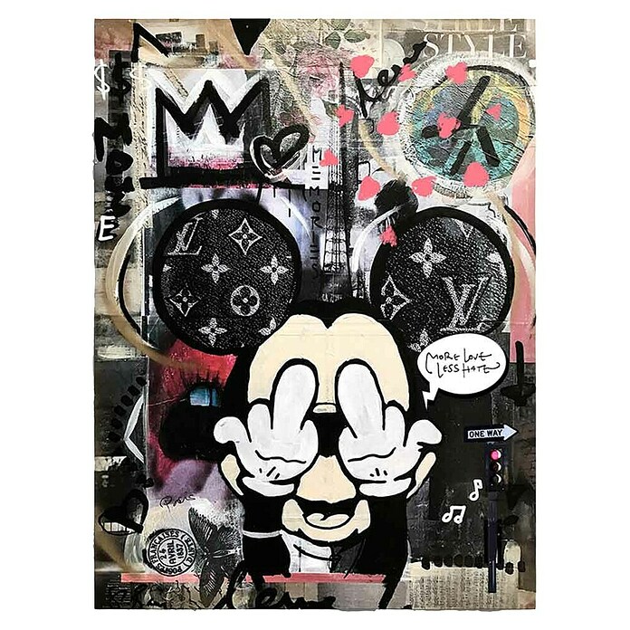Dotcomcanvas Decopanel (Less Hate, B x H: 84 x 112 cm) | BAUHAUS
