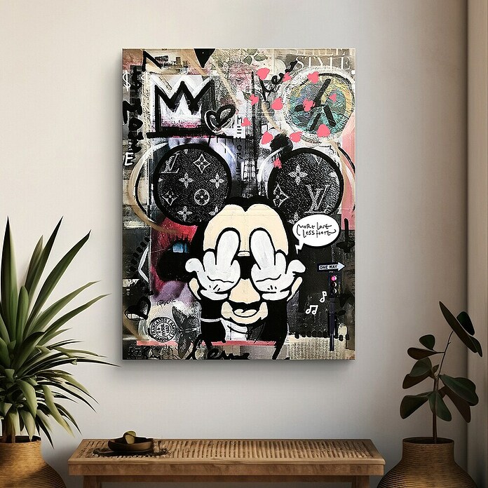 Dotcomcanvas Decopanel (Less Hate, B x H: 84 x 112 cm) | BAUHAUS