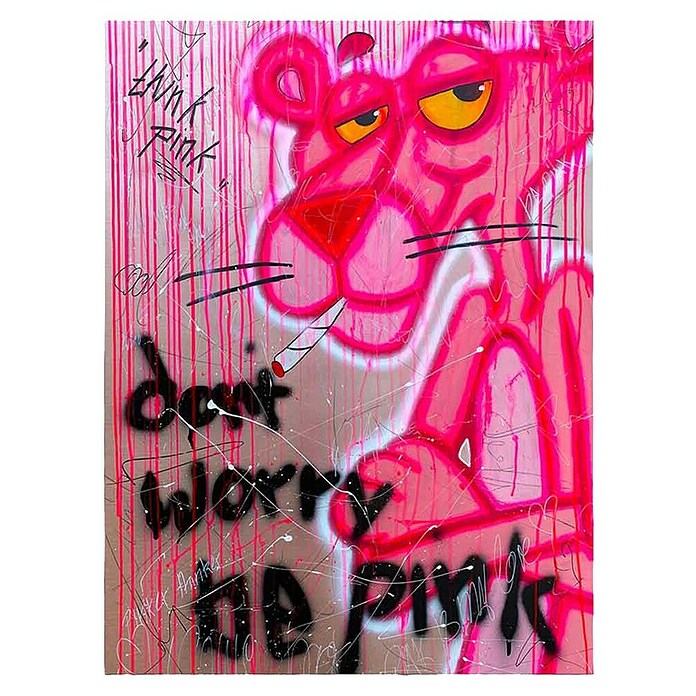 Dotcomcanvas Okrasni panel  (Don´t Worry Be Pink, Š x V: 84 x 112 cm) | Lesene slike | Stenske slike | Slike in okvirji | Dekoracija stanovanja | Izdelki | BAUHAUS