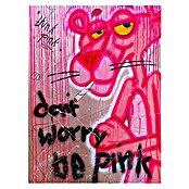 Dotcomcanvas Okrasni panel  (Don´t Worry Be Pink, Š x V: 84 x 112 cm) | Lesene slike | Stenske slike | Slike in okvirji | Dekoracija stanovanja | Izdelki | BAUHAUS