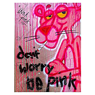 Dotcomcanvas Okrasni panel (Don´t Worry Be Pink, Š x V: 84 x 112 cm)