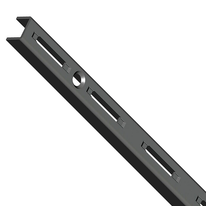 Element System Classic Wandschiene EL 50 (Länge: 200 cm, Passend für: Träger mit Raster 50 mm, Einlochsystem, Schwarz)