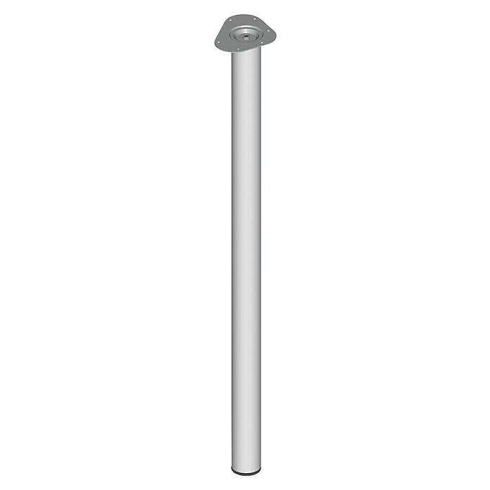 Element System Möbelfuß (Ø x L: 60 x 1.100 mm, Traglast: 75 kg, Farbe: Weiß/Aluminium)