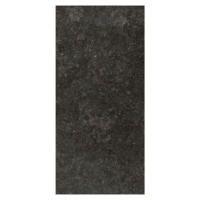 Parador Designboden Modular One - Granit anthrazit, Landhausdiele, 853 x 400 x 8 mm - Nahaufnahme einer dunklen, strukturierten Steinoberfläche, ideal für Hintergründe und Texturen, die Tiefe verleihen.