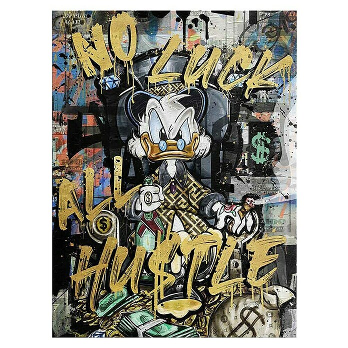 Dotcomcanvas Okrasni panel  (All Hustle Duck, Š x V: 84 x 112 cm) | Lesene slike | Stenske slike | Slike in okvirji | Dekoracija stanovanja | Izdelki | BAUHAUS