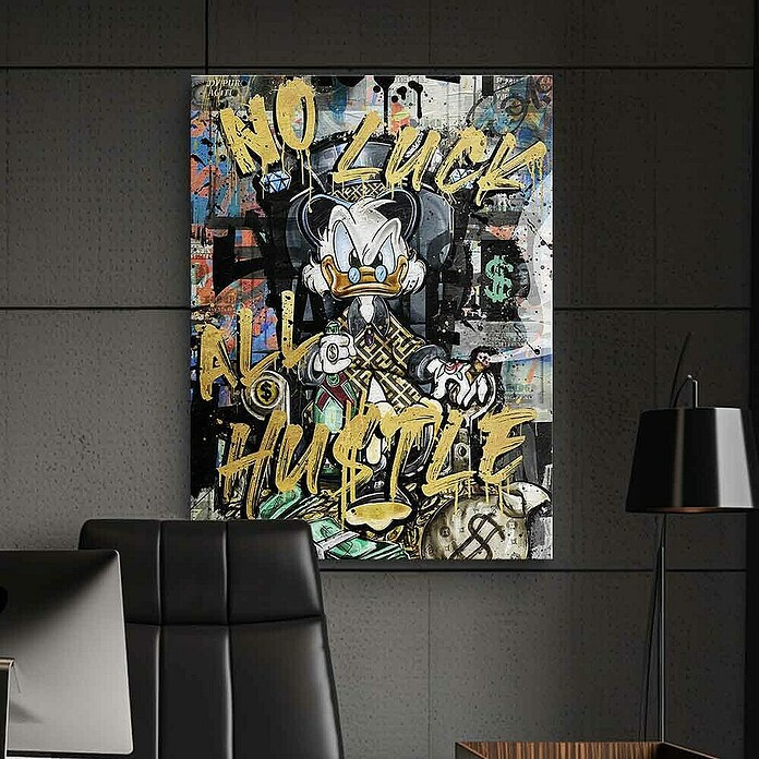 Dotcomcanvas Okrasni panel  (All Hustle Duck, Š x V: 84 x 112 cm) | Lesene slike | Stenske slike | Slike in okvirji | Dekoracija stanovanja | Izdelki | BAUHAUS