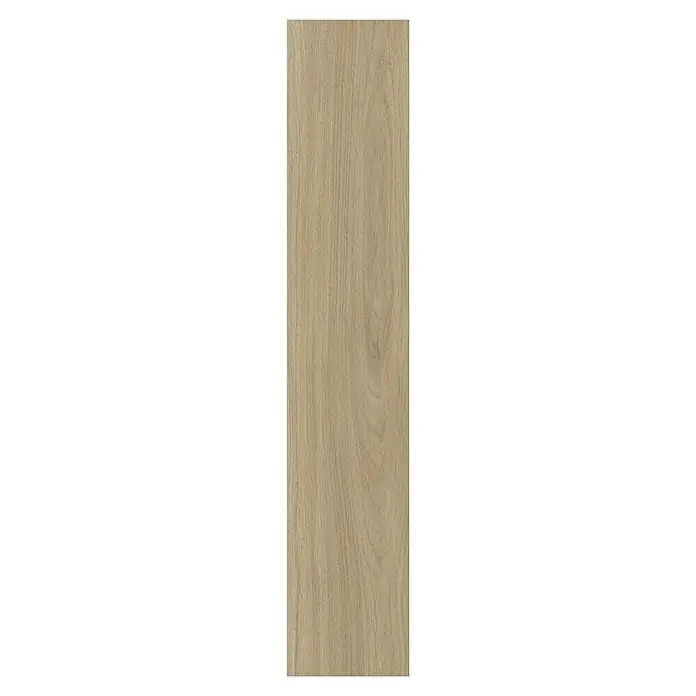 Parador Vinylboden Basic 5.3 - Eiche Oxford geschliffen, Landhausdiele, 1.209 x 225 x 5,3 mm - Elegantes Holzpaneel mit einer natürlichen, hellbraunen Farbgebung und einer feinen Maserung, ideal für moderne Innenräume.