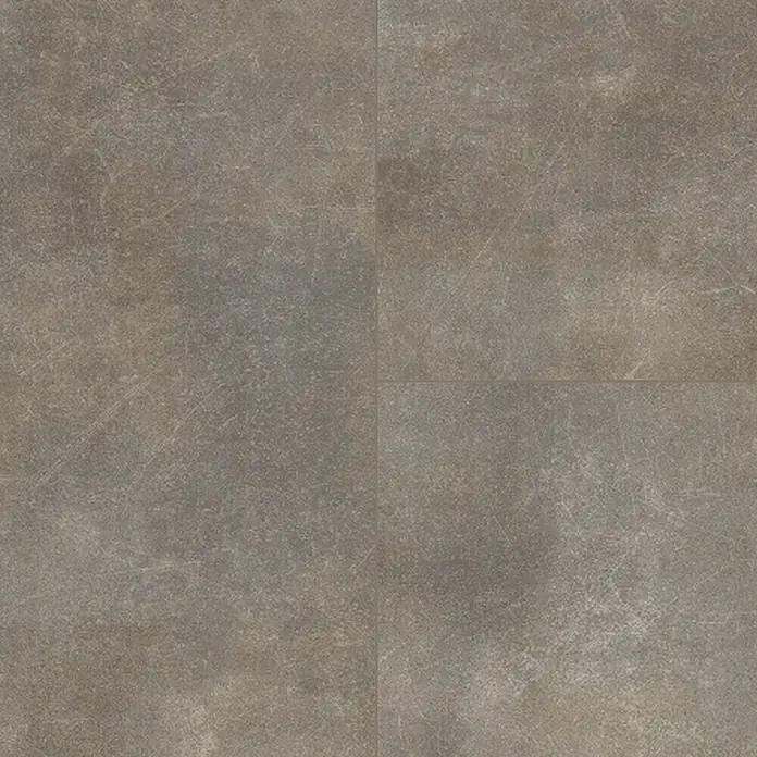 Parador Vinylbodenmuster Basic 5.3 Mineral grey - 200 x 457 x 5,3 mm, Fliesenoptik - Nahaufnahme von Bodenfliesen mit einer dunkelgrauen Betonoptik und einer leicht rauen Textur, die für moderne Innenräume geeignet sind.