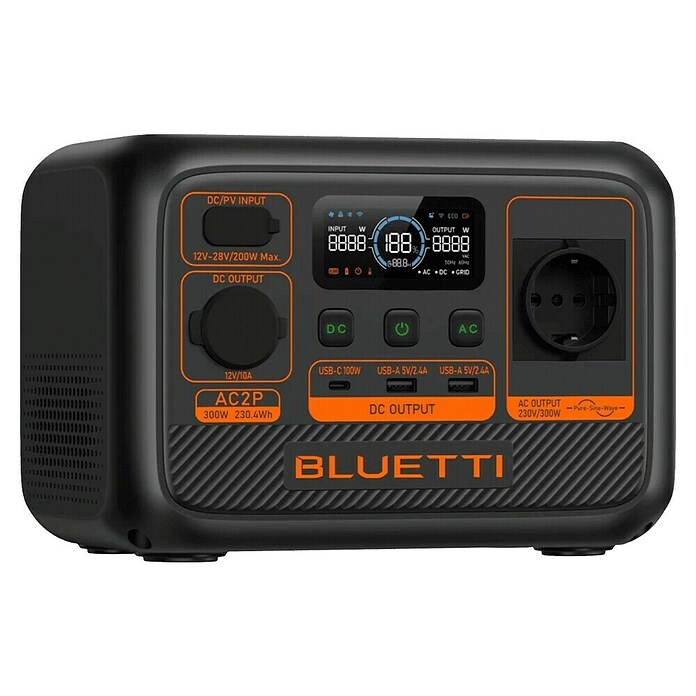 Bluetti Powerstation P-AC2P (230 Wh, Schwarz) | BAUHAUS
