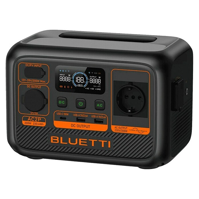 Bluetti Powerstation P-AC2P (230 Wh, Schwarz) | BAUHAUS