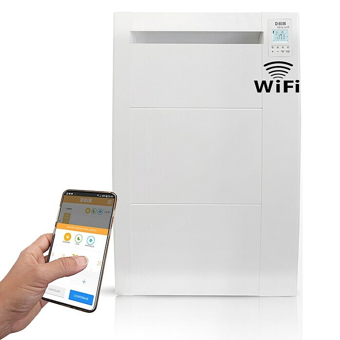 HJM Emisor térmico cerámico RFC (500 W, Blanco, L x An x Al: 8,2 x 37,3 x 58,3 cm)