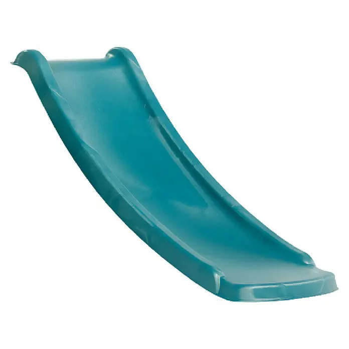 Rutsche - B x L: 37,7 x 118 cm, Kunststoff, Türkis - Nahaufnahme einer blauen Kinderrutsche, die zum Spielen im Freien einlädt. Perfekt für den Garten oder Spielplatz.