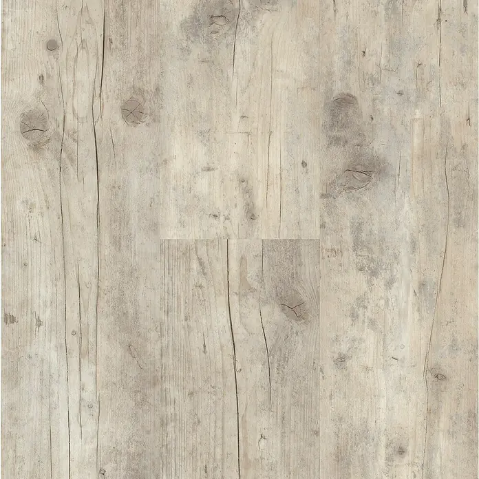 Parador Vinylboden Classic 2030 - Altholz geweißt Holzstruktur, Landhausdiele, 1.207 x 216 x 9,6 mm - Abgenutztes, helles Holzmuster für Bodenbeläge. Natürliche Optik mit Astlöchern und Rissen für rustikalen Charme.