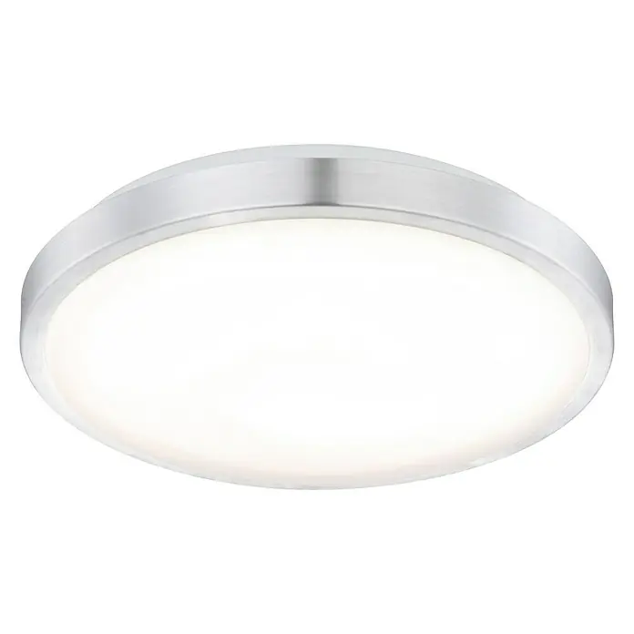 Lavida LED-Deckenleuchte rund Forli - 18 W, Ø x H: 350 mm x 10 cm, Weiß - Runde LED-Deckenleuchte mit Metallgehäuse. Elegantes Design für moderne Innenräume, bietet helles, energieeffizientes Licht.