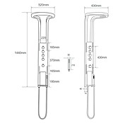 Best Design Douchesysteem Ore-Future (Diameter douchekop: 52 cm, Mat, RVS) | BAUHAUS