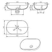 Best Design Opzetwastafel Transpa-Black (34 x 54 cm, Zonder overloop, Transparant-zwart) | BAUHAUS