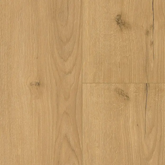 Parador Vinylbodenmuster Basic 5.3 Eiche Infinity natur - 200 x 225 x 5 mm, Landhausdiele - Helle Holzbodenstruktur mit natürlichen Maserungen und Astlöchern, ideal für ein warmes und einladendes Interieur Design.