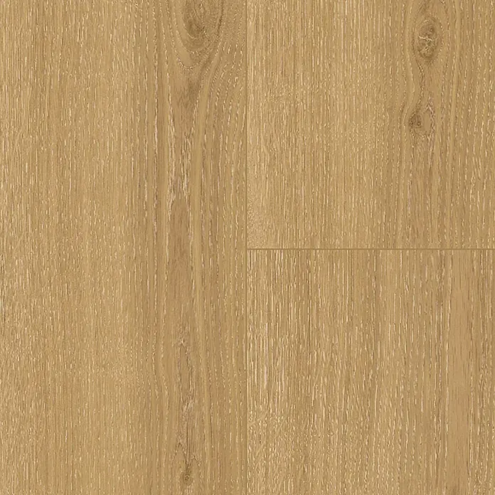 Parador Vinylboden Classic 2030 - Eiche Regent natur Gebürstete Struktur, Landhausdiele, 1.207 x 216 x 9,6 mm - Detailaufnahme eines Laminatbodens in hellbrauner Holzoptik, der eine warme und natürliche Atmosphäre ausstrahlt.