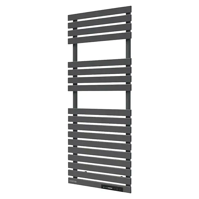 Rointe Radiador toallero eléctrico Neo - An x Al: 50 x 78 cm, 300 W, Gris - Toallero eléctrico gris con barras horizontales y diseño elegante, perfecto para baños modernos y secado eficiente de toallas.