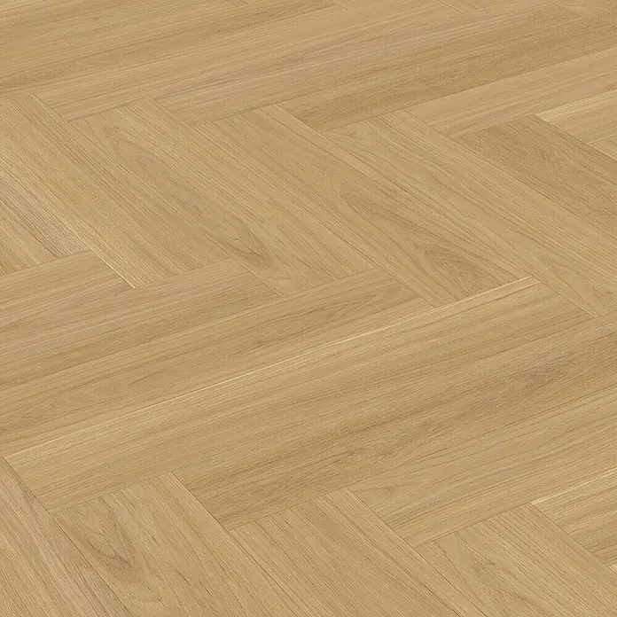 Parador Vinylboden Trendtime 3 - Eiche Oxford natur, Fischgrät, 730 x 146 x 5 mm - Ein wunderschöner Holzboden in Fischgrätmuster, der durch seine natürliche Holzstruktur und warme Farbe besticht. Das Parkett verleiht jedem Raum Eleganz.
