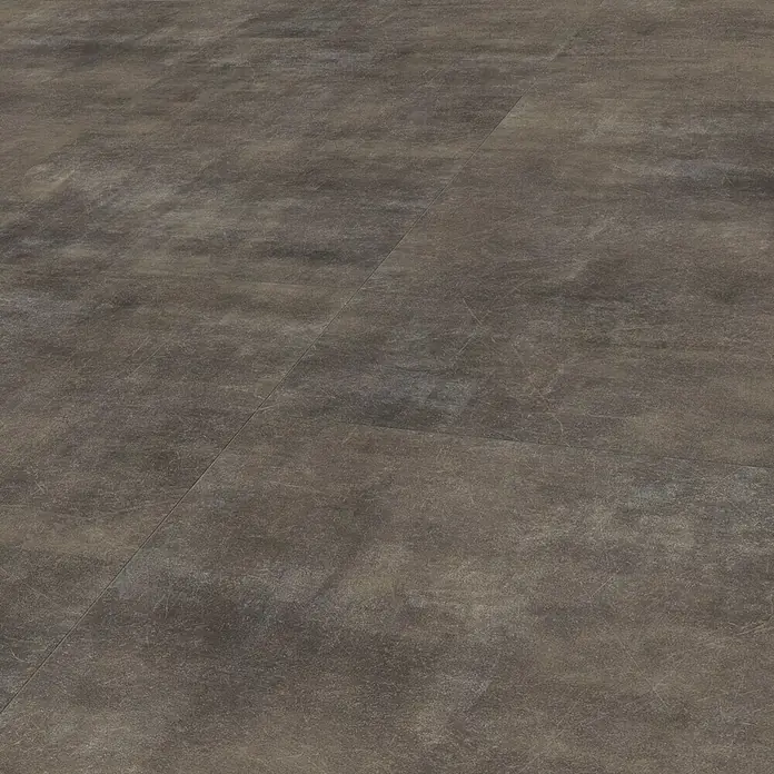 Parador Vinylboden Basic 5.3 - Mineral black, Fliese, 914 x 457 x 5,3 mm - Nahaufnahme von einem Bodenbelag mit einem dunklen, marmorierten Muster, der eine elegante und moderne Atmosphäre erzeugt.