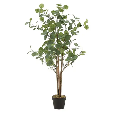 ML-Design  Kunstpflanze Kunstbaum Eukalyptus für Innen & Außen mit Echtem Moos & Echtholzstamm