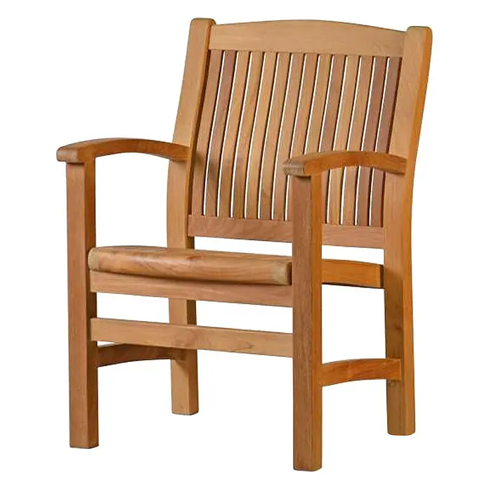Kai Wiechmann Gartensessel - Teakholz, Naturbelassen, B x T x H: 60 x 65 x 92 cm - Bequemer Holzstuhl mit Armlehnen. Der Holzstuhl ist robust und ideal für den Garten oder die Terrasse.