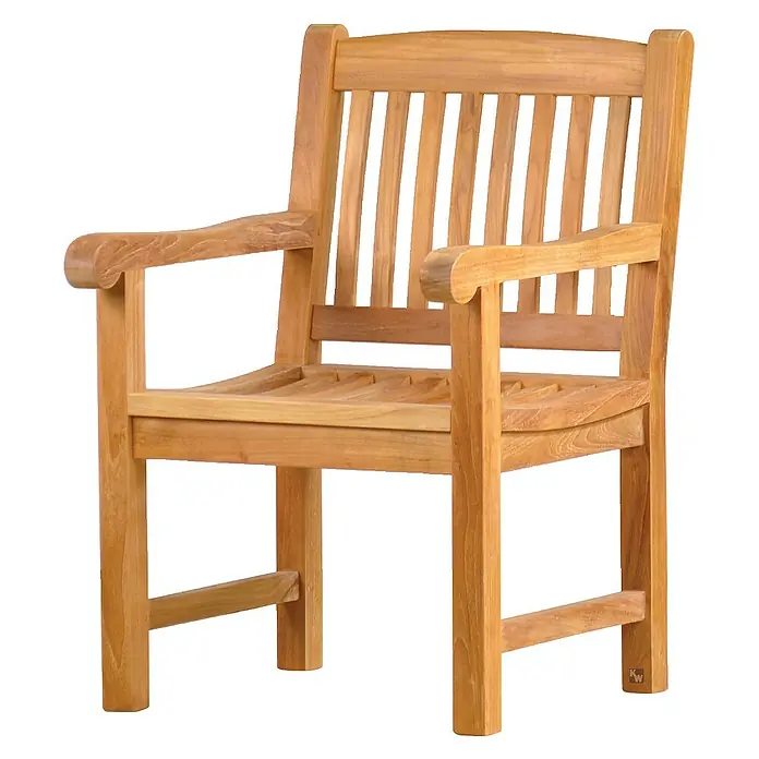 Kai Wiechmann Gartensessel - Teakholz, Naturbelassen, B x T x H: 60 x 66 x 91 cm - Einladender Teakholz-Gartenstuhl mit Armlehnen für entspannte Stunden im Freien. Die hochwertige Verarbeitung sorgt für Langlebigkeit.