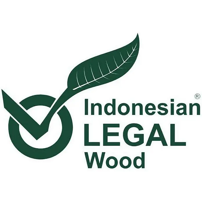 Kai Wiechmann Gartenbank - B x T x H: 150 x 65 x 92 cm, Teak, Naturbelassen - Logo für indonesisches legales Holz mit Blatt und Häkchen, steht für nachhaltige Forstwirtschaft und garantiert legal geerntetes Holz.