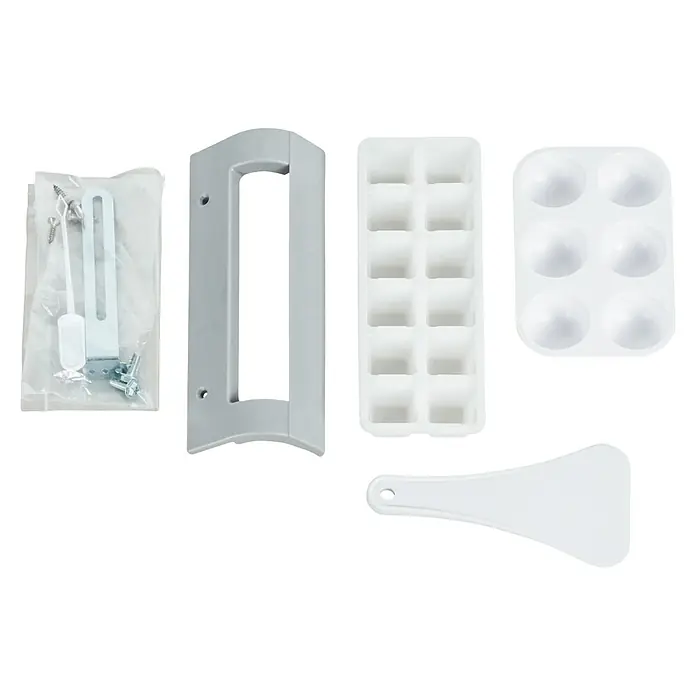 Respekta Kühl-Gefrierkombination UKS110-11 - Nutzinhalt Gesamt: 82 l, 55 x 49,5 x 81,5 cm, Weiß - Kühlschrank-Eisbereiter-Set mit Eiswürfelbehälter, Schaufel und Installationsmaterial für die einfache Selbstmontage.