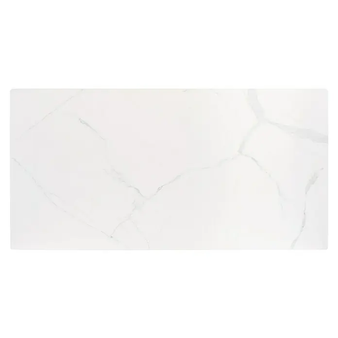 Purline Emisor térmico Marbly A1000 - 1.000 W, Blanco, 7 x 120 x 60 cm - Elegante losa de mármol en blanco con finas vetas grises. Ideal para interiores elegantes y diseños sofisticados.
